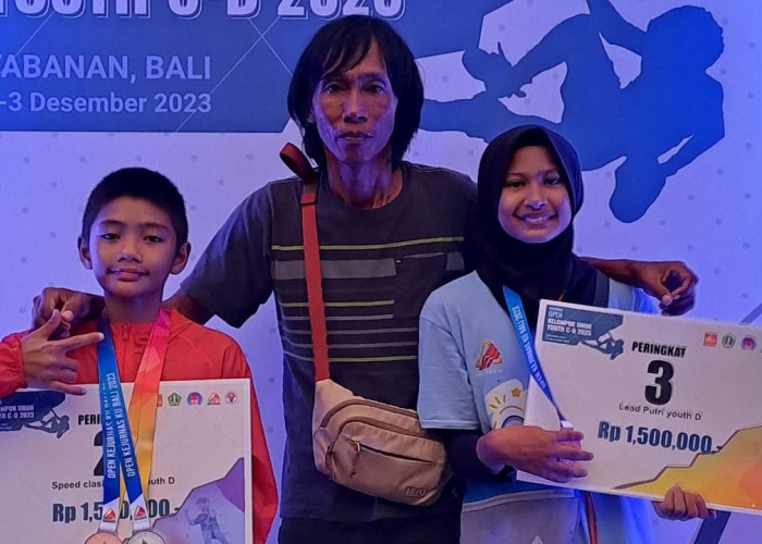 Open Kejurnas Panjat Tebing Bali 2023, Agra dan Awa Raih 3 Medali untuk Palembang