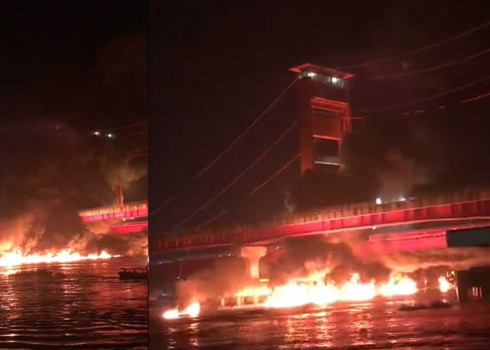 Kapal Jukung Meledak di Sungai Musi, Jembatan Ampera 'Tertunu', Bagaimana Kondisinya?