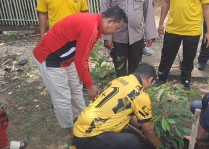 Markas Polsek Pemulutan Mendadak Ditanami Puluhan Bibit Durian hingga Cabai di Lahan 1 Hektare, Ada Apa?