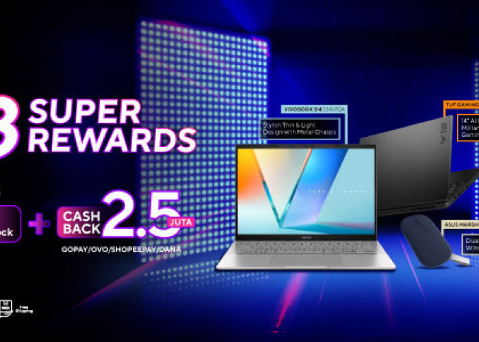 Banjir Promo 8.8 Super Rewards ASUS! Dapatkan Cashback Rp2,5 Juta hingga Gratis 4K USB Dock