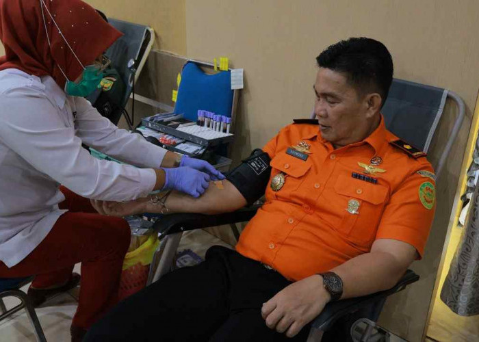 Aksi Donor Darah HUT Basarnas Lampaui Target, Kepala Kantor SAR Palembang Sampaikan Ini