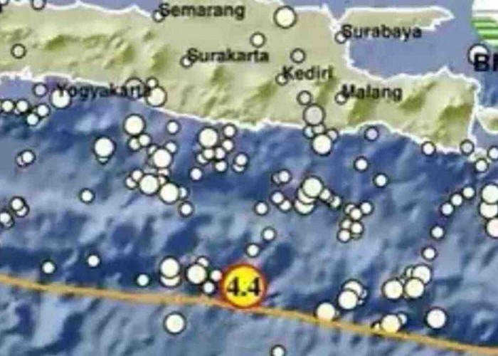 Pacitan Jatim Diguncang Gempa 4.4 Magnitudo, Tak Berpotensi Tsunami, Cek Episentrumnya