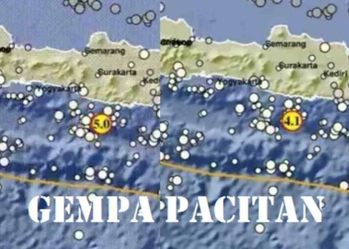  2 Kali Gempa Guncang Pacitan, Jatim, Dirasakan hingga Yogyakarta dan Malang