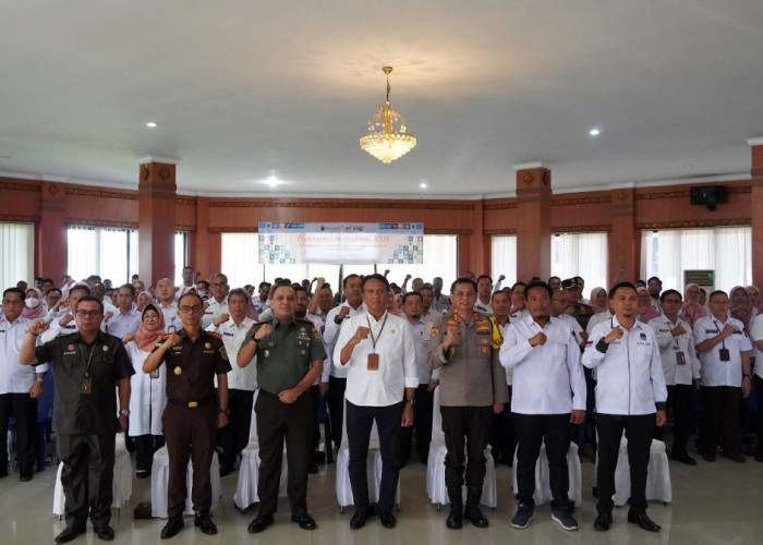 Serentak se- Sumatera Selatan, ASN OKI Deklarasi Netralitas Pemilu 2024