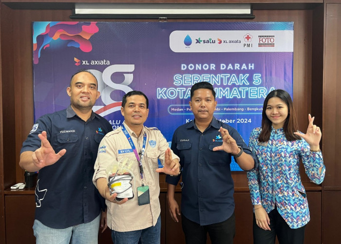 Sambut HUT XL Axiata ke-28, Karyawan XL Axiata Ikuti Donor Darah di 5 Kota Sumatera