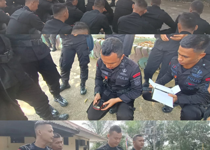 Tingkatkan Kemampuan, Personel Brimob Polda Sumsel Batalyon B Pelopor Latihan Navigasi Darat