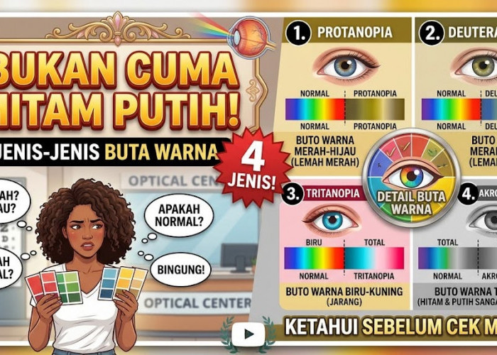 Bukan Cuma Hitam Putih! Ini Jenis-jenis Buta Warna yang Perlu Kamu Ketahui Sebelum Cek Mata