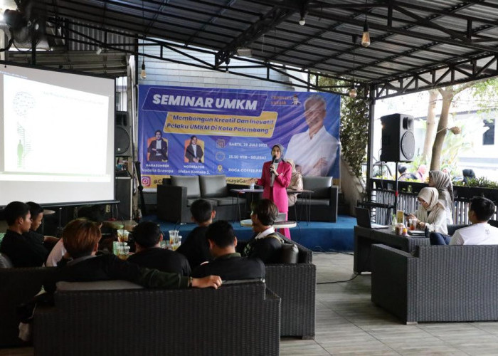 Fasilitasi Anak Muda, Crivisaya Ganjar Gelar Seminar UMKM Kreatif dan Inovatif di Palembang
