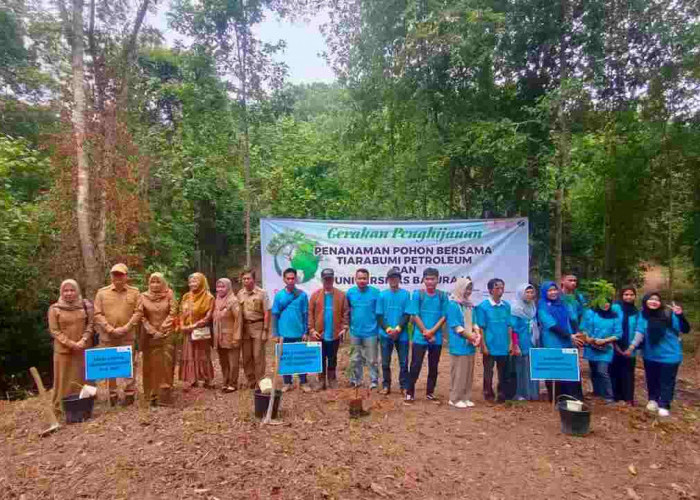 Gerakan Penghijauan Hutan Kota, PT Tiarabumi Petroleum dan DLH OKU Bersama Lakukan Ini