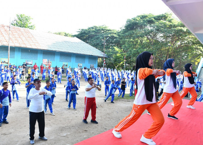 Serentak Seluruh Indonesia, Ratusan Santri dan ASN Kemenag Sumsel Ikut Laksanakan Senam Santri 