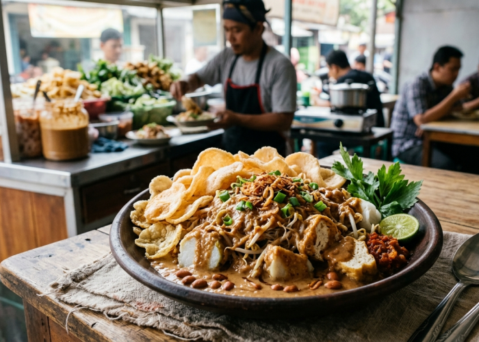 Cuma Modal 20 Ribuan Bikin 4 Porsi! Ini Trik Bumbu Kacang Ketoprak Betawi Gurih Kental Ala Abang-Abang