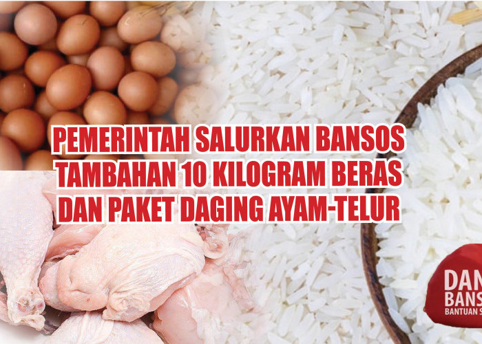 Cair Lagi! Pemerintah Salurkan Bansos Tambahan 10 Kilogram Beras dan Paket Daging Ayam-Telur