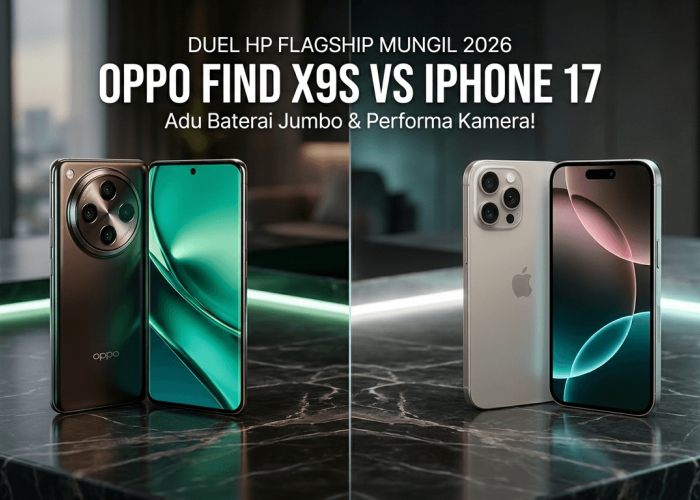 Duel Sengit Ponsel Flagship Kompak 2026: Oppo Find X9s Bawa Baterai 7.000 mAh Tantang Performa Gahar iPhone 17