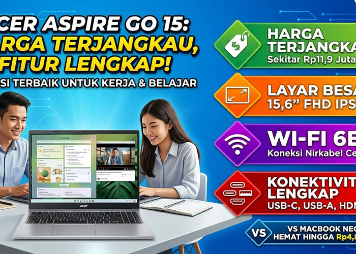 Alternatif Murah Pengganti MacBook: Kupas Tuntas Spesifikasi Acer Aspire Go 15 Berprosesor Snapdragon C