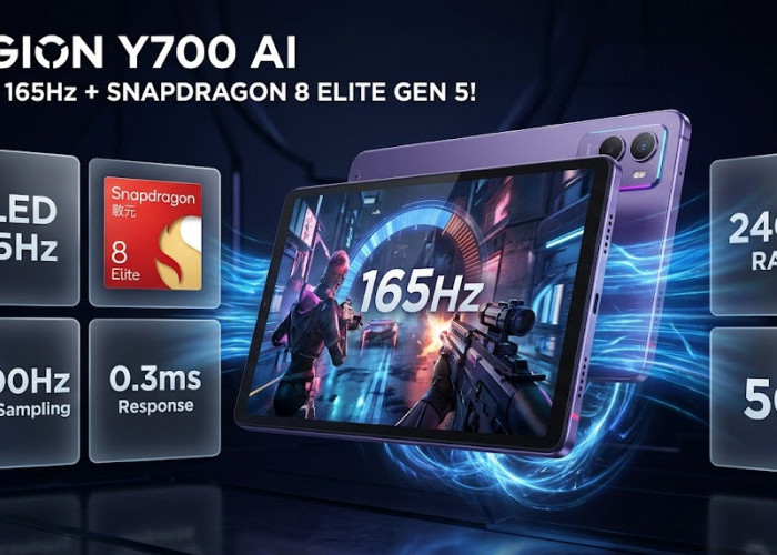 Segera Meluncur! Lenovo Legion Y700 AI Bawa Layar OLED 165Hz, Chipset Snapdragon 8 Elite Gen 5, dan RAM 24GB