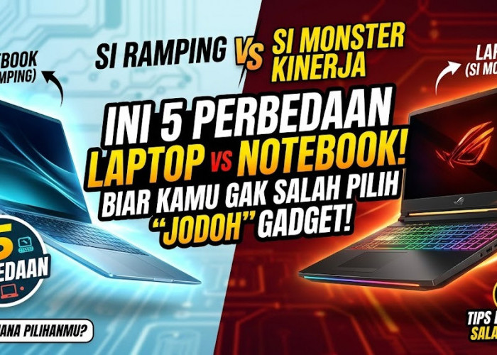 Si Ramping vs Si Monster Kinerja! Ini 5 Perbedaan Laptop dan Notebook Biar Kamu Gak Salah Pilih 'Jodoh' Gadget