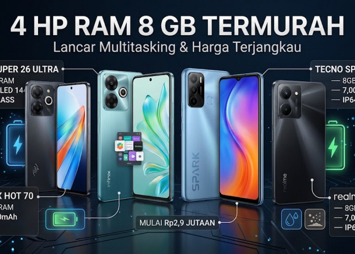 Mulai Rp2 Jutaan Saja: Intip 4 HP RAM 8 GB Termurah Paling Tangguh, Bawa Baterai 7.000 mAh hingga Layar AMOLED