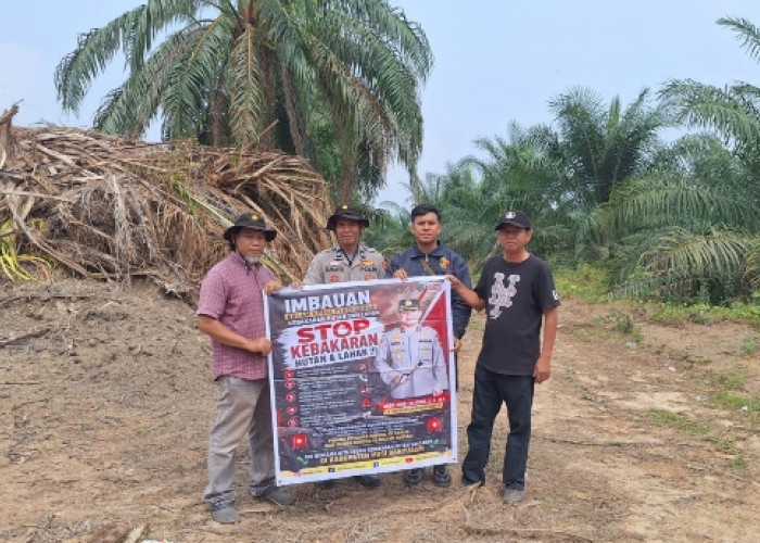 Gencar Sosialisasikan Cegah Karhutla, Polsek Plakat Tinggi Libatkan Peran Masyarakat