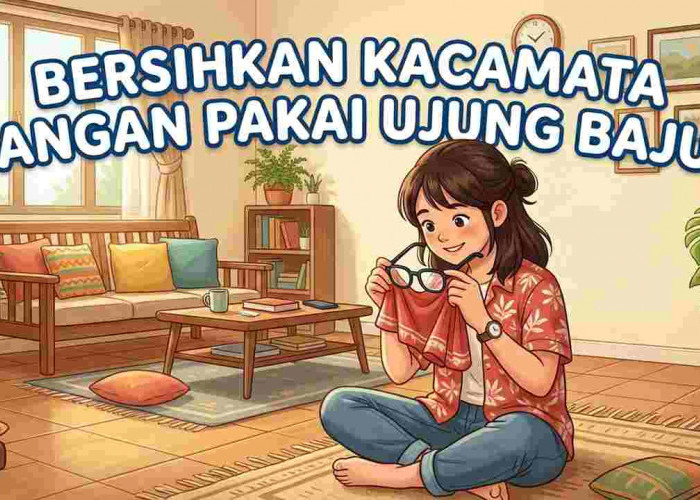 Jangan Pakai Ujung Baju! Ini Cara Aman Menghilangkan Noda Air pada Kacamata