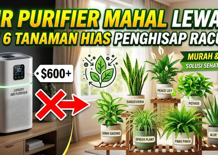 Air Purifier Mahal Lewat! Ini 6 Jenis Tanaman Hias yang Sanggup Menghisap Racun Tak Kasat Mata di Rumah