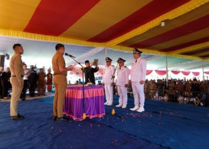 Pelantikan Kades di Inderalaya Utara Dihadiri Wakil Ketua DPRD Ogan Ilir 