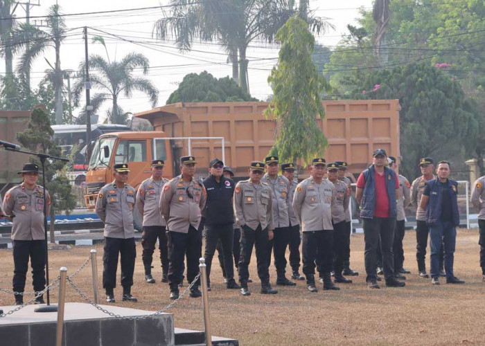 Hadapi Karhutla: Kapolres Ogan Ilir AKBP Rizka Aprianti Pimpin Apel Siaga dan Kerahkan 124 Personel