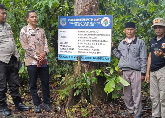 Pangkas Waktu Angkut Hasil Bumi, Jalan Hamparan Sirtu di Kikim Selatan Kini Rampung 100 Persen