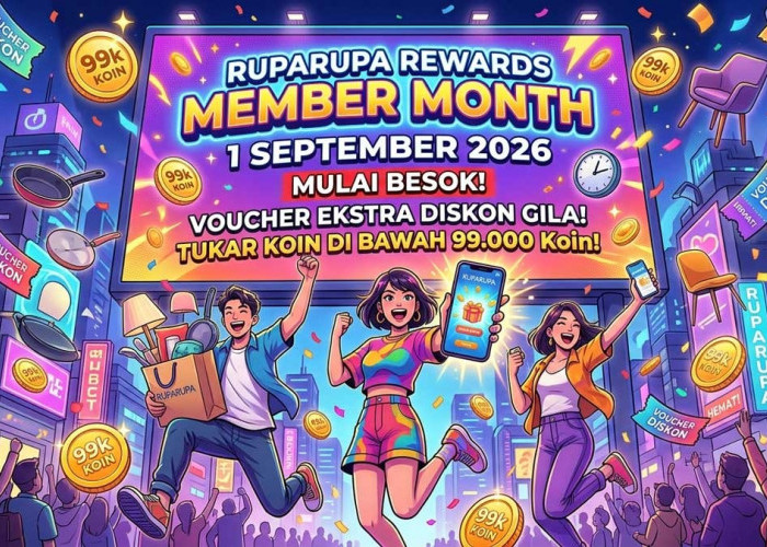 SIAP-SIAP HYSTERIA! ruparupa rewards MEMBER MONTH 1 September 2026: Voucher Melimpah dan Tukar Koin Murah!