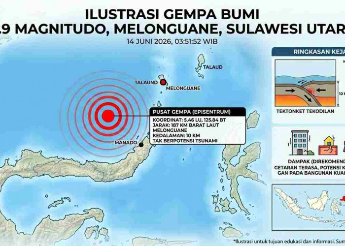Gempa 4,9 Magnitudo Guncang Melonguane Pagi Ini, Tak Berpotensi Tsunami