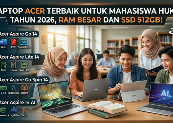 Khusus Mahasiswa Hukum: 4 Rekomendasi Laptop Acer Ber-RAM 16GB Paling Tangguh untuk Multitasking