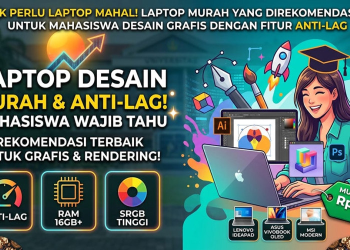 3 Rekomendasi Laptop 6 Jutaan Terbaik dengan RAM 16GB dan Layar Akurat untuk Mahasiswa Desain Grafis