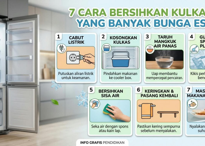 Kulkas Penuh Salju Bikin Tagihan Listrik Membengkak? 7 Cara Ampuh Membersihkannya Tanpa Bikin Dinding Rusak