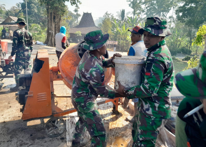 Keren! Kodim 0714/Salatiga Gelar OMSP di Desa Cukil, Bangun Jalan Hingga Rehab Belasan Rumah Warga