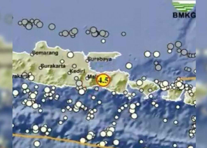 Update BMKG, Gempa 4.5 Magnitudo Guncang Lumajang Jatim, Kedalamannya 161 Km