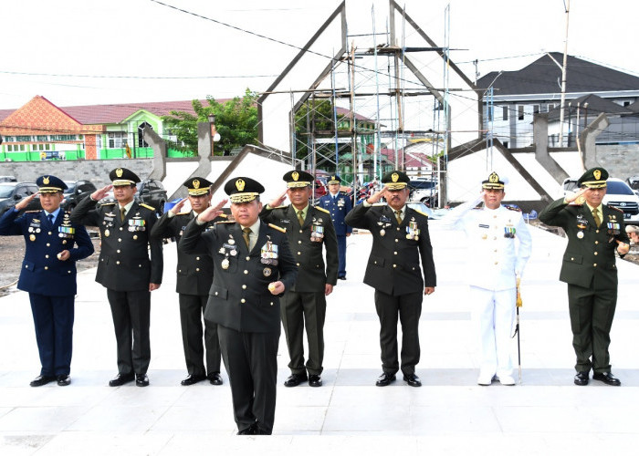 HUT TNI Ke-77, Danrem 044/GAPO Ikuti Upacara Ziarah Nasional