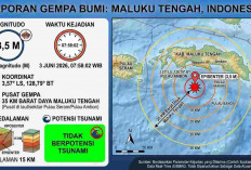 Gempa Magnitudo 3,5 Guncang Maluku Tengah Pagi Ini, Tak Berpotensi Tsunami