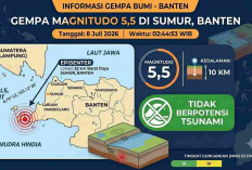 Gempa Magnitudo 5,5 Guncang Banten Dini Hari, BMKG: Tak Berpotensi Tsunami