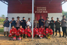 Kapolsek Sanga Desa Patroli Karhutla, Cek Kesiapan Sarpras Damkar Milik Perusahaan
