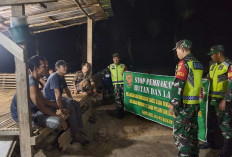 2 Anggota Babinsa Koramil 405-03 Kikim Turun Langsung Sosialisasi Larangan Karhutla di Bungamas 