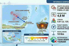 Gempa 4,8 Magnitudo Guncang Kepulauan Sangihe Pagi Ini, Tak Berpotensi Tsunami