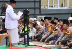 Penuh Kehangatan! Kapolres Lahat AKBP Novi Edyanto Gelar Sholat Id dan Halal Bihalal di Mapolres