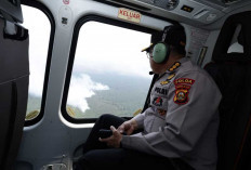 Kerahkan Helikopter AW 169: Polda Sumsel dan Polres OKI Pantau Titik Api Karhutla Langsung dari Udara