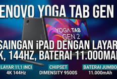 Ancaman Serius Buat iPad! Lenovo Yoga Tab Gen 2 Resmi Meluncur Bawa Layar 4K 144Hz dan Baterai 11.000 mAh