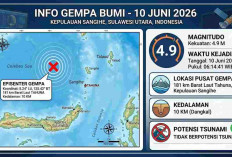 Gempa Magnitudo 4,9 Guncang Kepulauan Sangihe Pagi Ini, Tak Berpotensi Tsunami