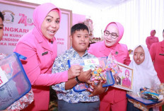 Aksi Nyata Bhayangkari Sumsel Salurkan Bantuan Sekaligus KTP-KIA di SLB Negeri Pagar Alam