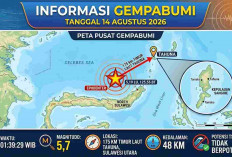 Gempa M5,7 Guncang Kepulauan Sangihe Jumat Dini Hari, BMKG Pastikan Tak Berpotensi Tsunami