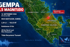 Gempa M4,5 Guncang Musi Banyuasin Pagi Ini, BMKG Catat Getaran Kedua M3,8