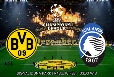 Liga Champions Borussia Dortmund vs Atalanta: Leg Pertama Babak Play-Off Liga Champions di Signal Iduna Park