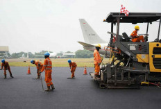 HKA Aspal Ulang Apron Bandara Halim Perdanakusuma, Rampung Kurang dari Sepekan