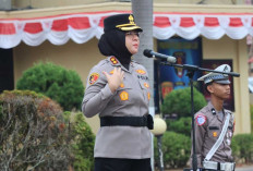 Pimpin Apel Perdana, Kapolres Ogan Ilir AKBP Rizka Aprianti Tekankan Disiplin dan Pelayanan Humanis
